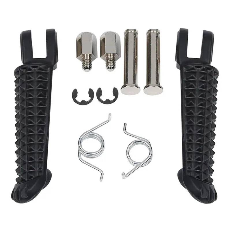 JLJLJ Vorne/Hinten Fußstütze for Y//A//M//A//H//A R1 R6 FZ6 XJ6 FZ8 FZ1 Motorrad Fußstützen Pedal(Black Front) von JLJLJ