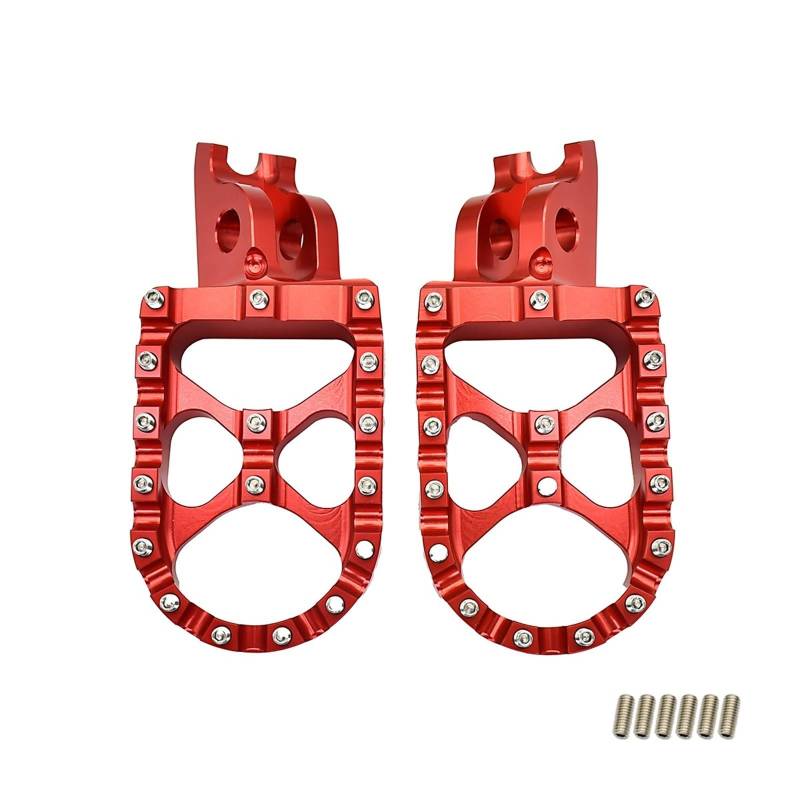 JLJLJ for H//o//n//d//a CRF250R CRF450R 2004–2020 CRF 150R 250RX 450RX 250X 450X 250L/M 250RALLY 1000L 57 mm breite Fußrasten Fußstütze(Red) von JLJLJ