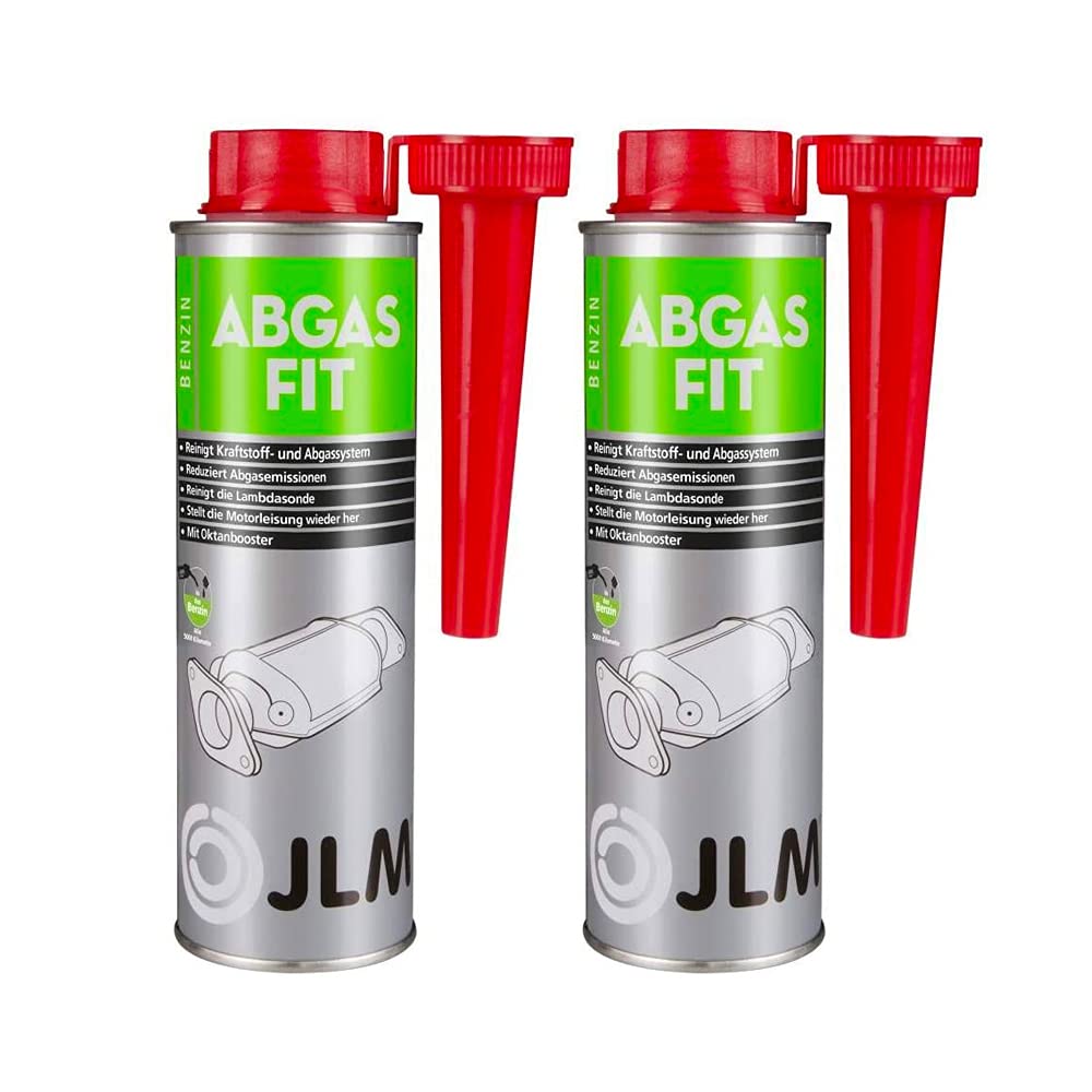JLM Benzin Abgas Fit/Katalysator Reiniger 2 x 250ml (500ml) | 2er Pack von JLM