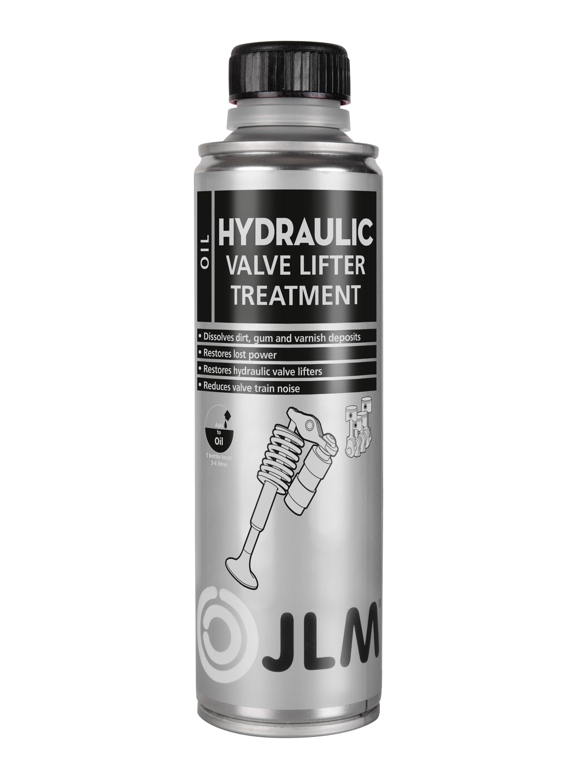 JLM Hydrostößel Öladditiv - Zusatz für Motoröl - Erhöht Betriebssicherheit und Fahrkomfort des Fahrzeugs - Schutz für die Ventilstößel - 250ml von JLM