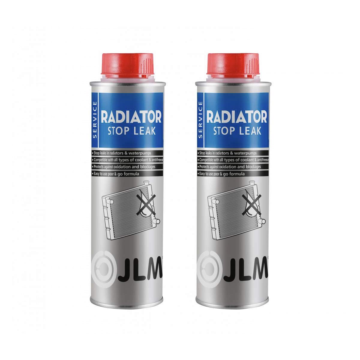 JLM J04811 Kühlsystemabdichter | Radiator Sealer und Conditioner PRO 2 x 250ml (500ml) | 2er Pack | Additive für Wasserkühlung - Geeignet für Kühlerwasserpumpen und -heizungssysteme von JLM