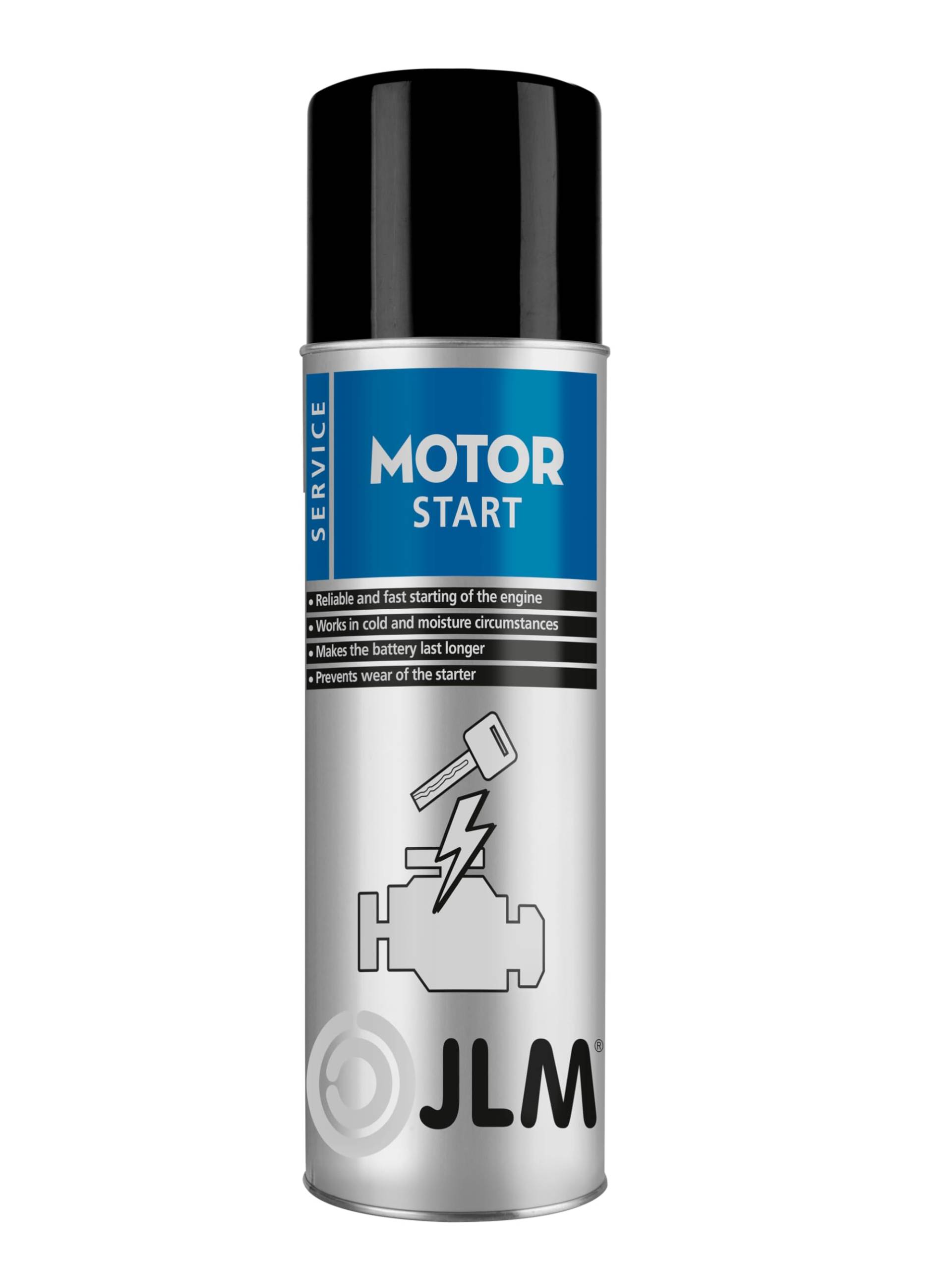 JLM Starthilfe-Spray 300 ml – Motorstart-Spray für Benzin- & Dieselmotoren – Startpilot für Pkw, LKW, Motorräder, Rasenmäher & Maschinen – Schnelle Kaltstarthilfe bei Frost & Feuchtigkeit – J04250 von JLM