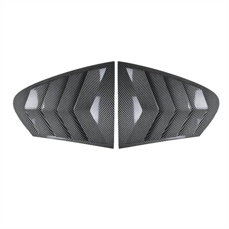 1 Paar Add-on-Klebeband-Heckscheiben-Viertelglaskanal-Lüftungsschlitzabdeckungen, kompatibel for BMW 5er-Serie F10 2011–2017, 4-türige Limousine(Carbon Fiber) von JLPOCRBJ