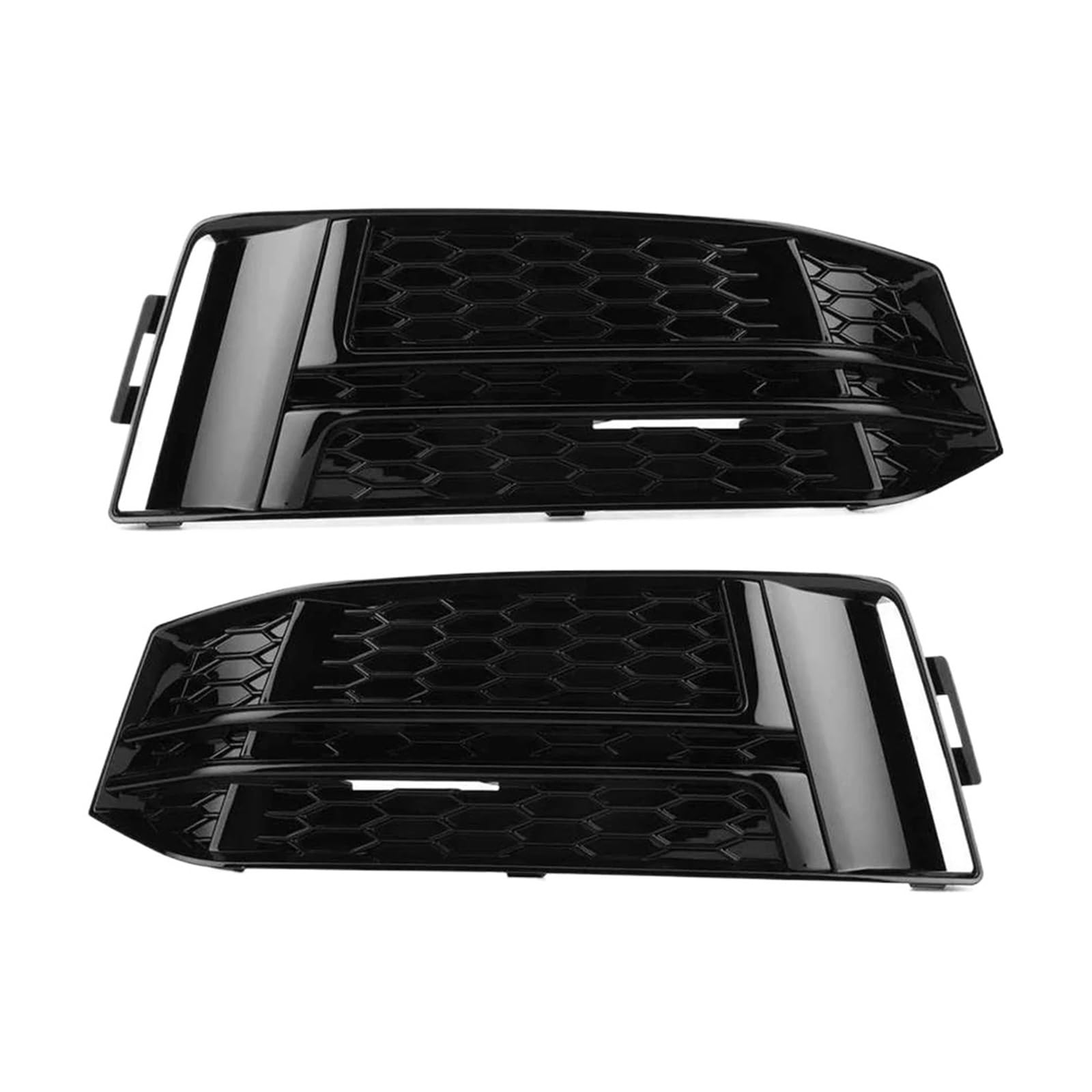 1 Paar Nebelscheinwerfergrill, kompatibel mit Audi S4 A4 B9 S-Line 2016–2018, Waben-Stil, Nebelscheinwerfer-Netzgitter-Abdeckung, Autozubehör(Honeycomb-Black) von JLPOCRBJ