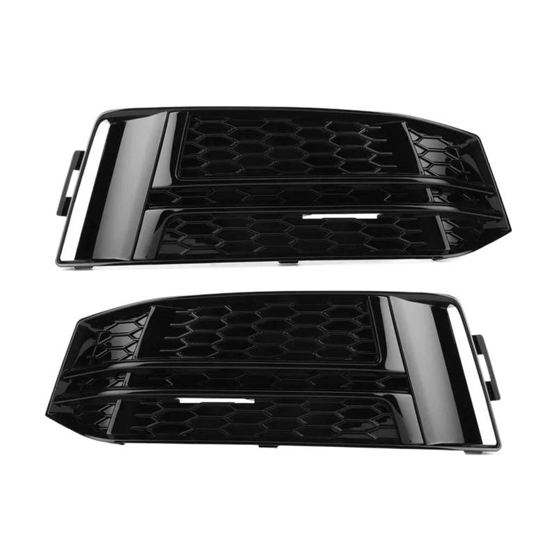 1 Paar Nebelscheinwerfergrill, kompatibel mit Audi S4 A4 B9 S-Line 2016–2018, Waben-Stil, Nebelscheinwerfer-Netzgitter-Abdeckung, Autozubehör(Honeycomb-Black) von JLPOCRBJ