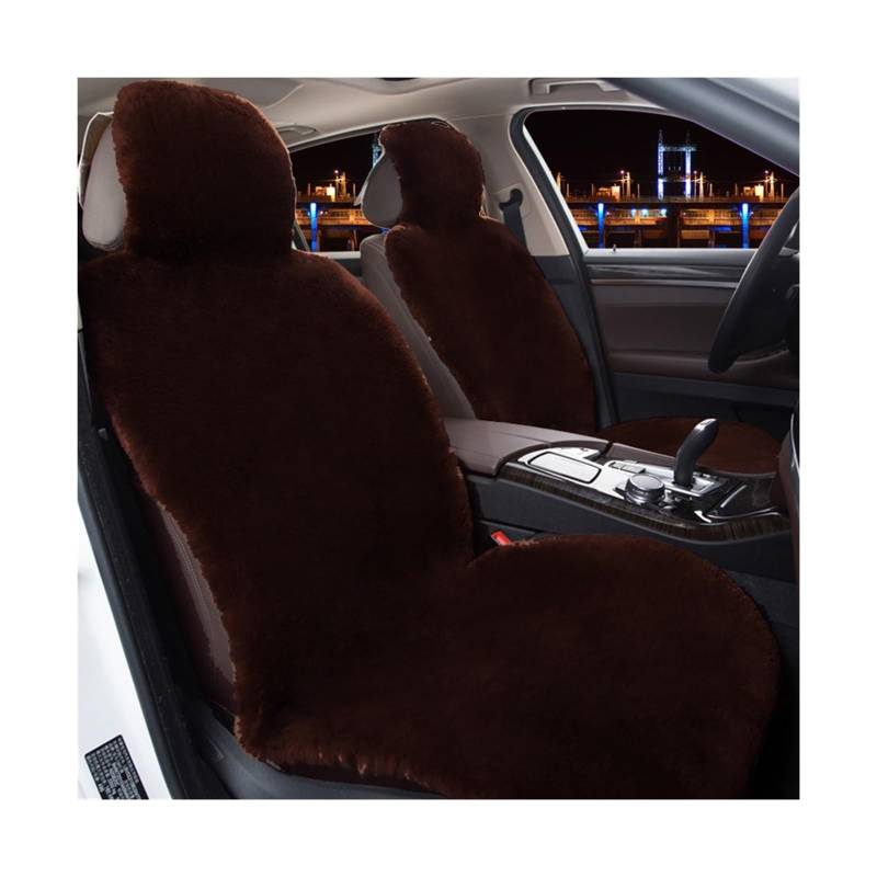 1 Stück australischer Schaffell-Fell-Sitzbezug, super warmer Universal-Autositzbezug, Wolle-Autositzbezüge, Autokissen WSCP02(Coffee Fur Seat) von JLPOCRBJ