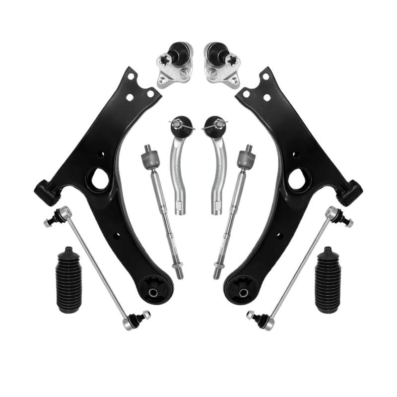 12 stücke Front Lower Arm Kugelgelenk Stabilisator Spurstange Stiefel Kits Kompatibel for Corolla 2003 2004 2005 2006 2007 2008 von JLPOCRBJ