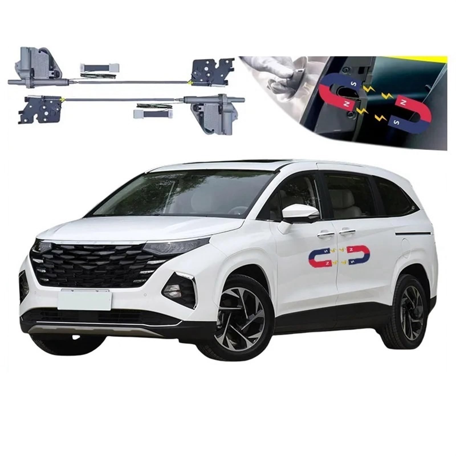 2 stücke Auto Smart Elektrische Saugtür Umgerüstet Automatische Schlösser Soft Close Anti Prise Kompatibel for Hyundai Custo 2021-2024 auto Zubehör von JLPOCRBJ