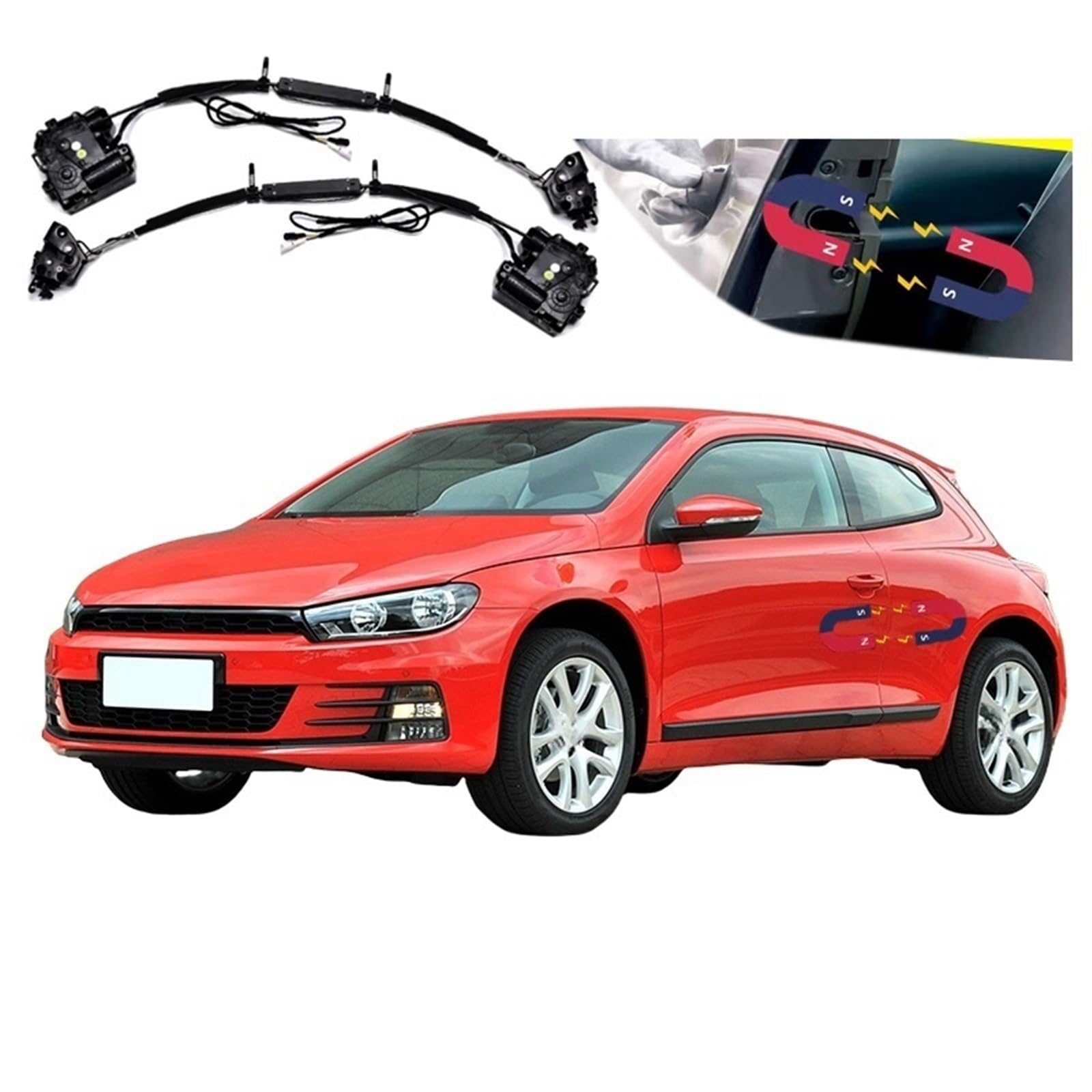 2 stücke Auto Soft-Close Türverriegelung Pass Lock Antrieb Elektrische Absorption Saug Stille Näher Kompatibel for VW Scirocco 2013-2019 von JLPOCRBJ