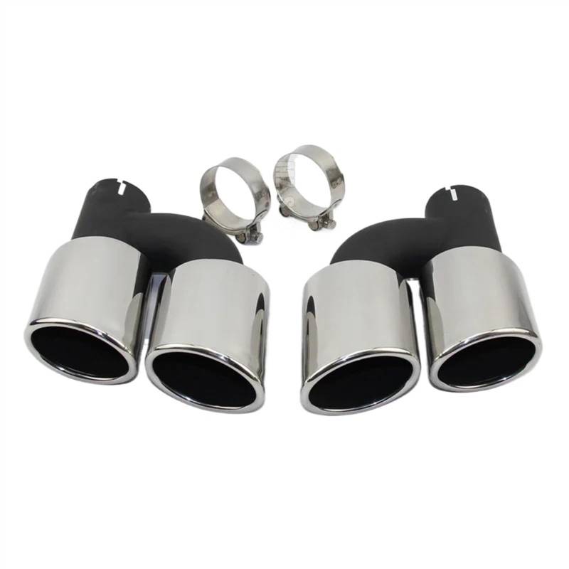 2 teile/satz 1 Zu 2 Edelstahl Auto Hinten Auspuff Rohr Schalldämpfer Spitze CLAMP Typ Kompatibel for Audi A4 A5 A6 A7 Zu Ändern S4 S5 S6 S7 von JLPOCRBJ