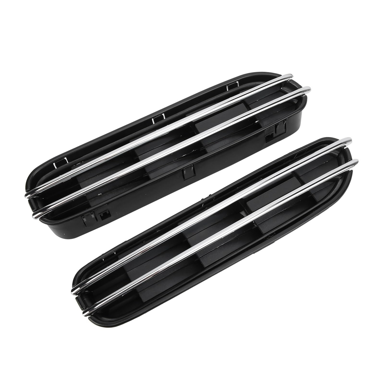 2Pcs Auto Seite Flügel Fender Vent Grille Auto Styling Schwarz Fender Vent Luftstrom Spoiler Fit Kompatibel for BMW e60 M5(Matte Black) von JLPOCRBJ