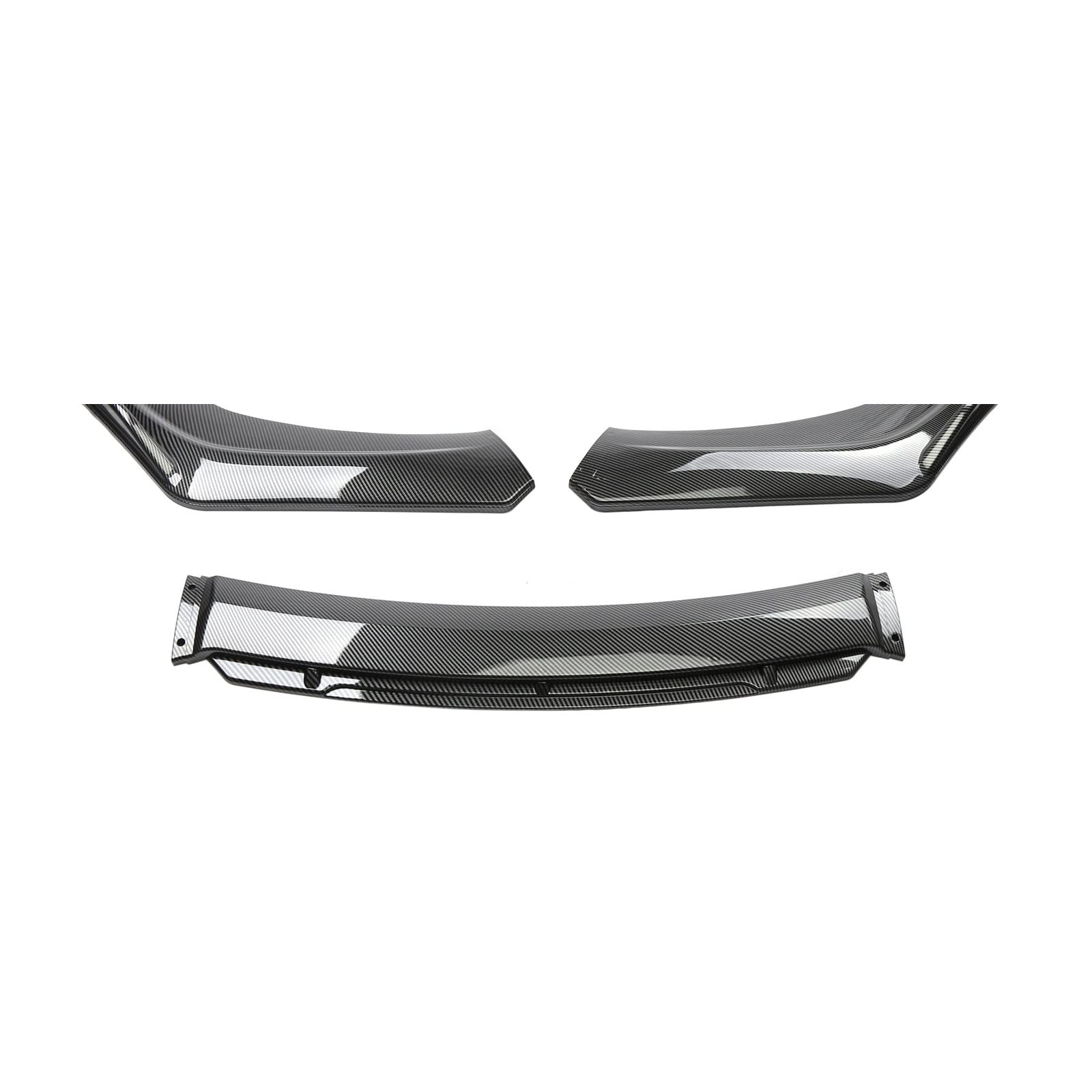 3 PCS Stil Auto Vorderen Stoßfänger Lip Body Kit Spoiler Splitter Carbon Fibe Dekorative Streifen Stoßstange Canard Lip Splitter universal(Carbon fiber (BLACK)) von JLPOCRBJ