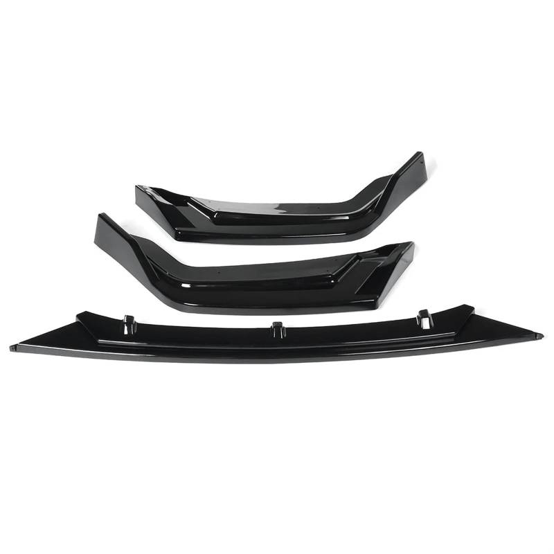 3-teiliges Auto-Frontstoßstangen-Lippen-Deflektor-Lippen-Splitter-Körper-Kit, Spoiler-Schutz-Abdeckung, kompatibel for Honda for Civic Hatchback Si 2016–2020(Glossy Black) von JLPOCRBJ