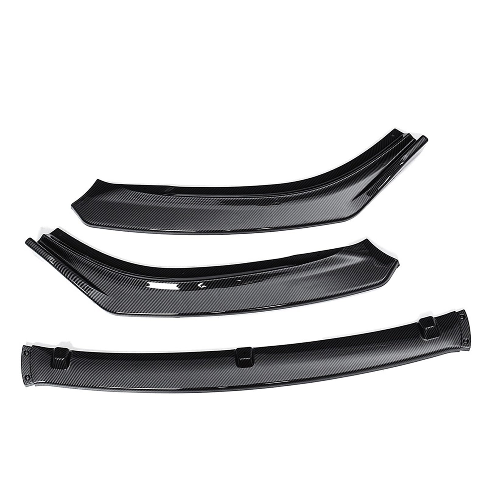 3-teiliges Auto-Frontstoßstangen-Splitter-Lippendiffusor-Spoiler-Körper-Set, Spoiler-Schutzabdeckung, kompatibel mit Mazda 6 Atenza 2014–2018(Carbon fiber) von JLPOCRBJ