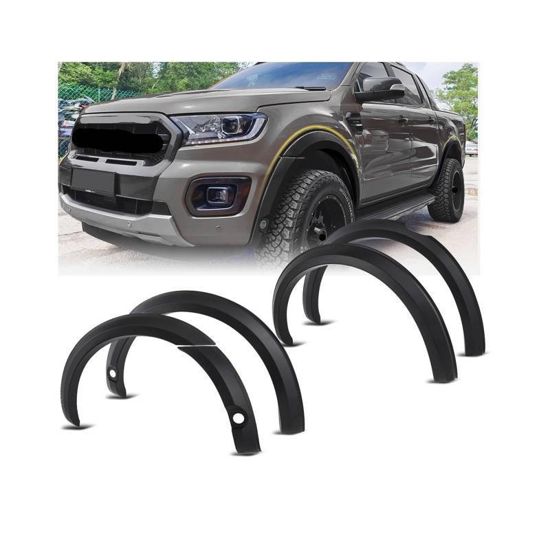 4'' KOTFLÜGELVERLÄNGERUNG RADBOGENVERLÄNGERUNG Kompatibel for FORD RANGER XL XLT WILDTRAK T8 2020 2021 2022 KOTFLÜGEL DOPPELKABINE 4X4 AUTOZUBEHÖR(With sensor hole) von JLPOCRBJ