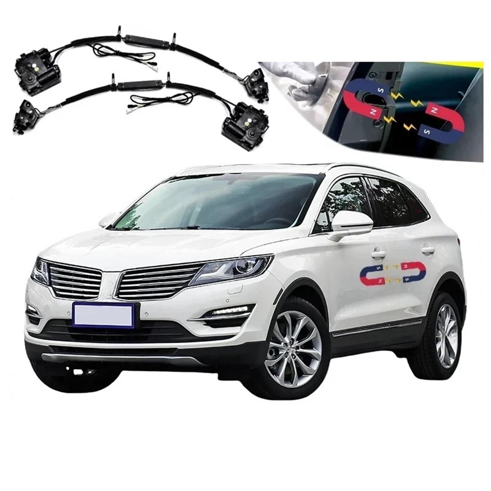 4 STÜCKE Auto Smart Elektrische Saugtür Umgerüstet Automatische Schlösser Soft Close Anti Pinch Kompatibel for Lincoln MKC 2015-2020 Autozubehör von JLPOCRBJ