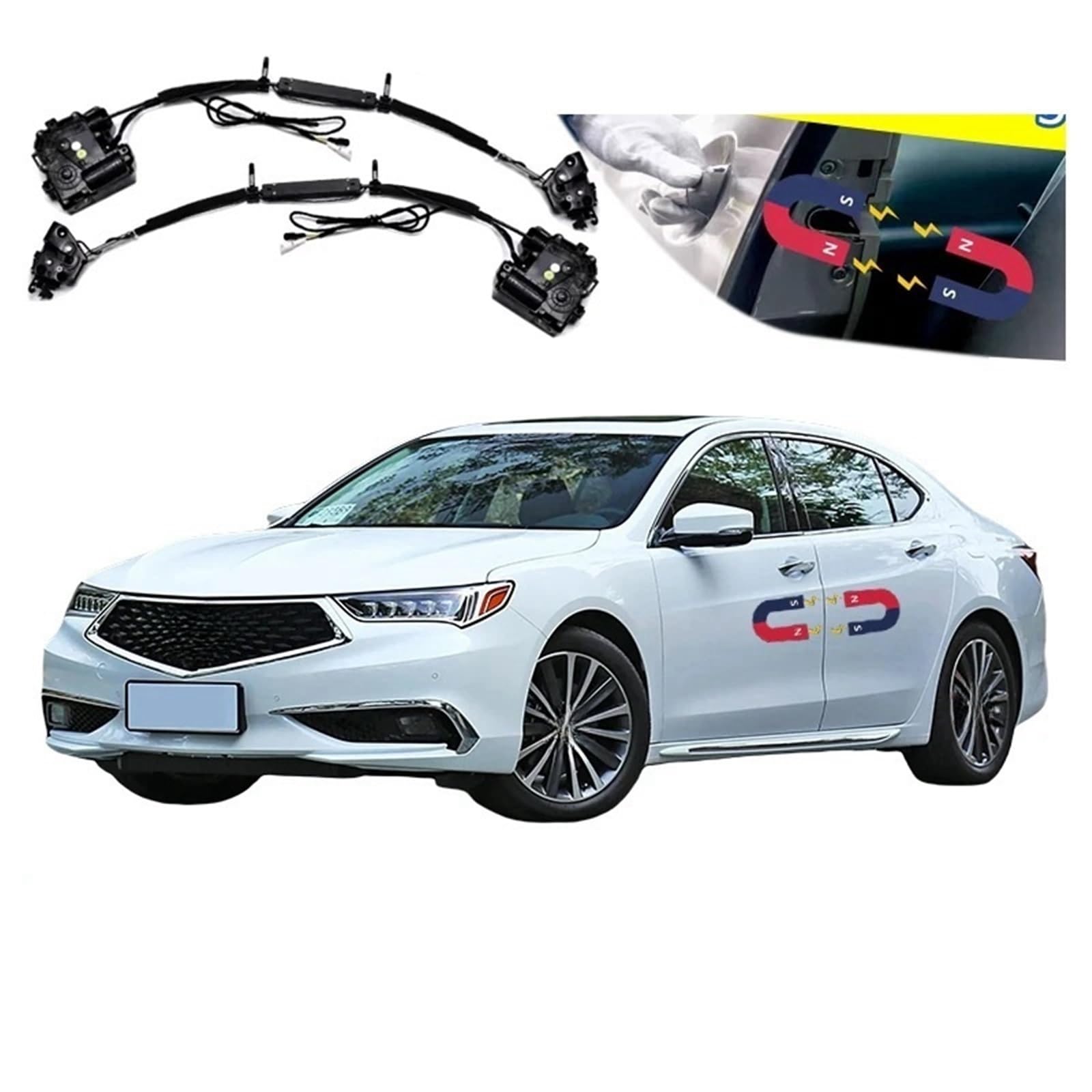 4 stücke Auto Smart Elektrische Saugtür Umgerüstet Automatische Schlösser Soft Close Anti Pinch Kompatibel for Acura TLX-L 2018 Auto Zubehör von JLPOCRBJ