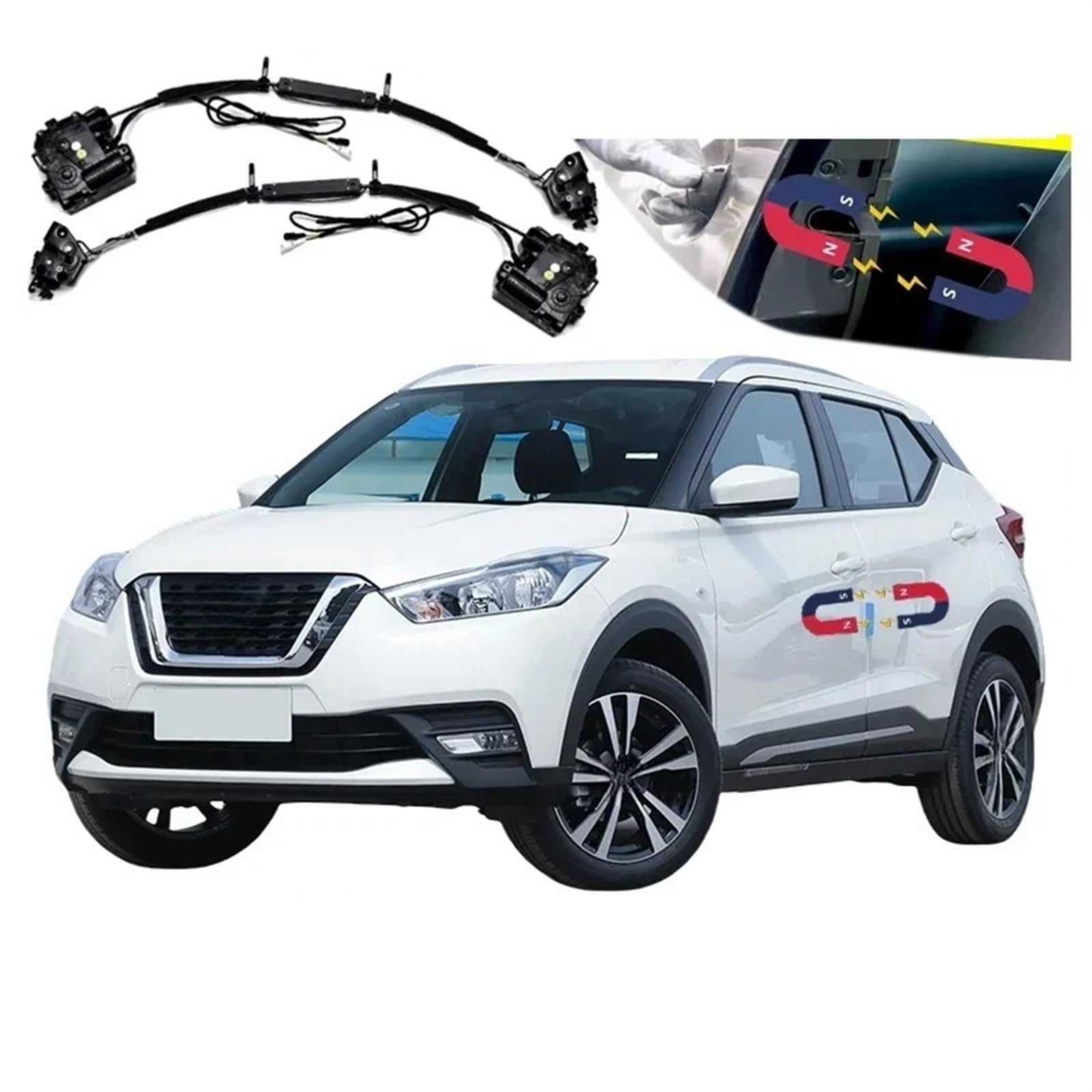 4 stücke Auto Smart Elektrische Saugtür Umgerüstet Automatische Schlösser Soft Close Anti Pinch Kompatibel for Nissan Kicks 2017-2019 Auto Zubehör von JLPOCRBJ