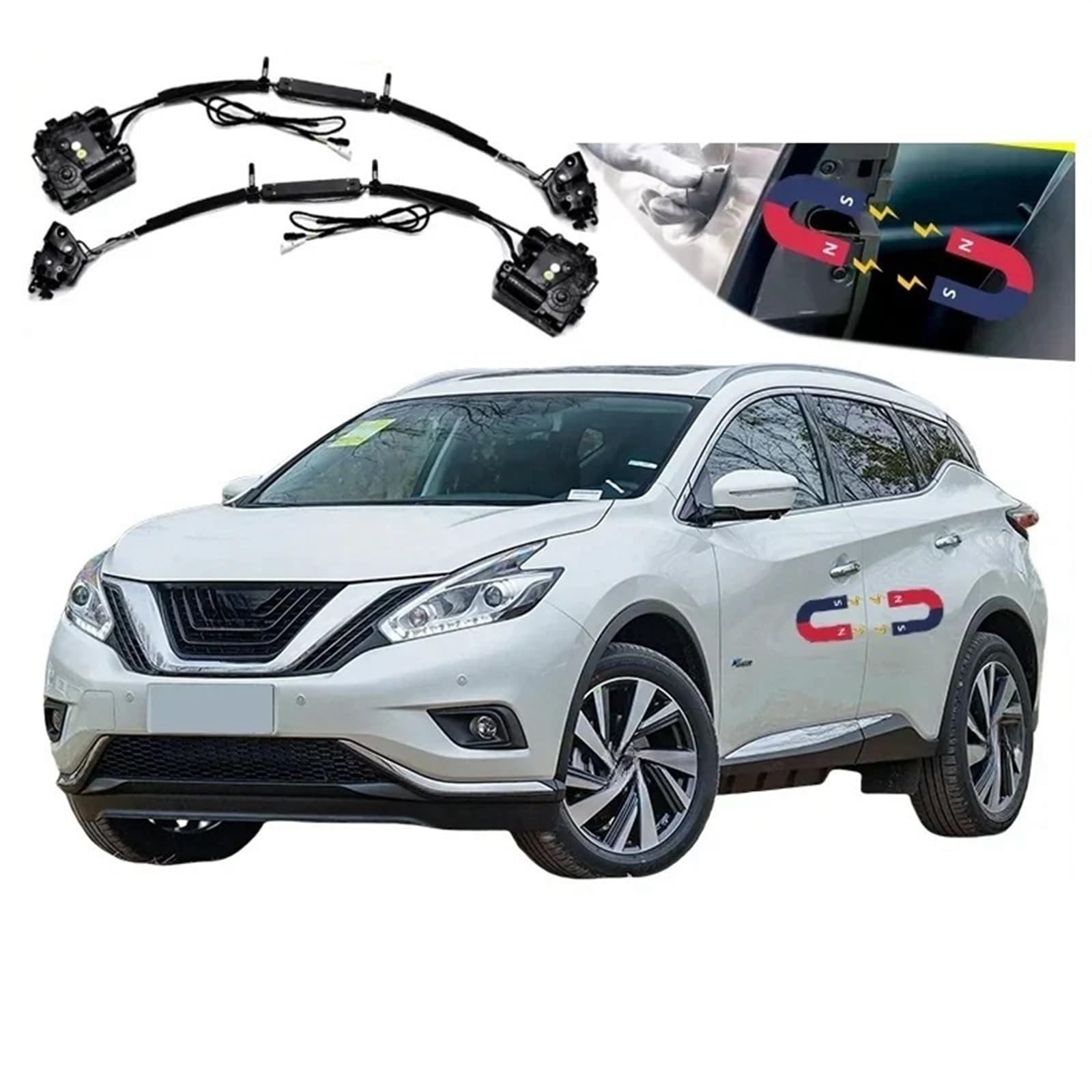 4 stücke Auto Smart Elektrische Saugtür Umgerüstet Automatische Schlösser Soft Close Anti Pinch Kompatibel for Nissan Murano 2015-2020 Auto Zubehör von JLPOCRBJ