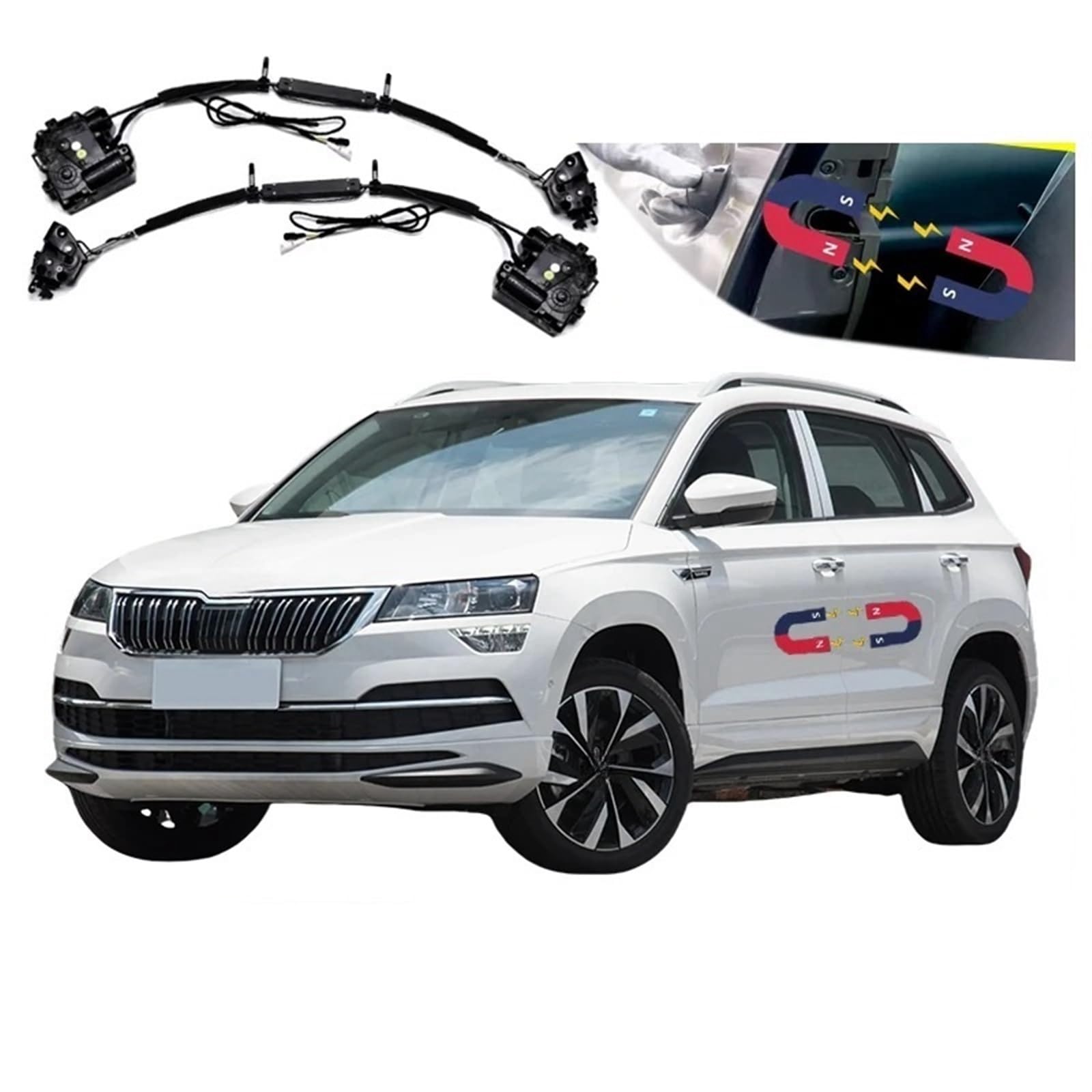 4 stücke Auto Smart Elektrische Saugtür Umgerüstet Automatische Schlösser Soft Close Anti Pinch Kompatibel for Skoda Karoq 2017-2021 Auto Zubehör von JLPOCRBJ