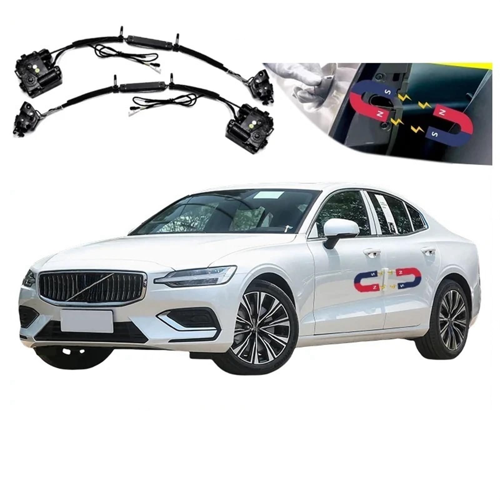 4 stücke Auto Smart Elektrische Saugtür Umgerüstet Automatische Schlösser Soft Close Anti Pinch Kompatibel for Volvo S60 2015-2025 Auto Zubehör von JLPOCRBJ