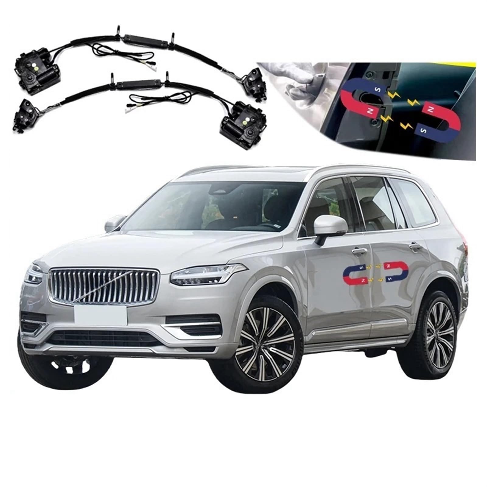 4 stücke Auto Smart Elektrische Saugtür Umgerüstet Automatische Schlösser Soft Close Anti Pinch Kompatibel for Volvo Xc90 2015-2024 Auto Zubehör von JLPOCRBJ