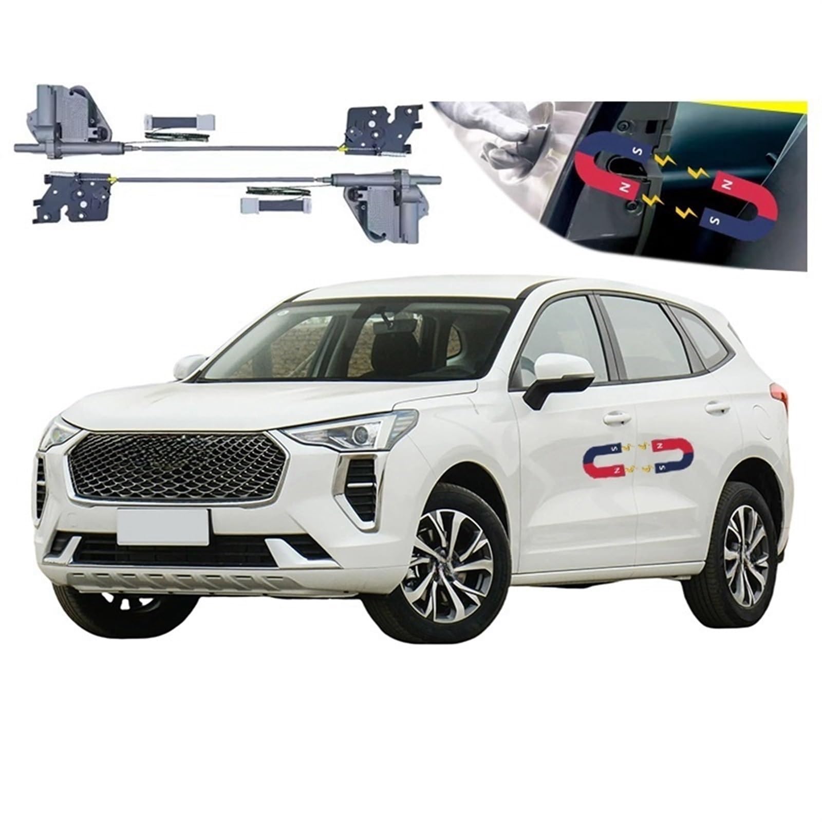 4 stücke Auto Smart Elektrische Saugtür Umgerüstet Automatische Schlösser Soft Close Anti Prise Kompatibel for Haval Joilon 2021 Auto Zubehör von JLPOCRBJ