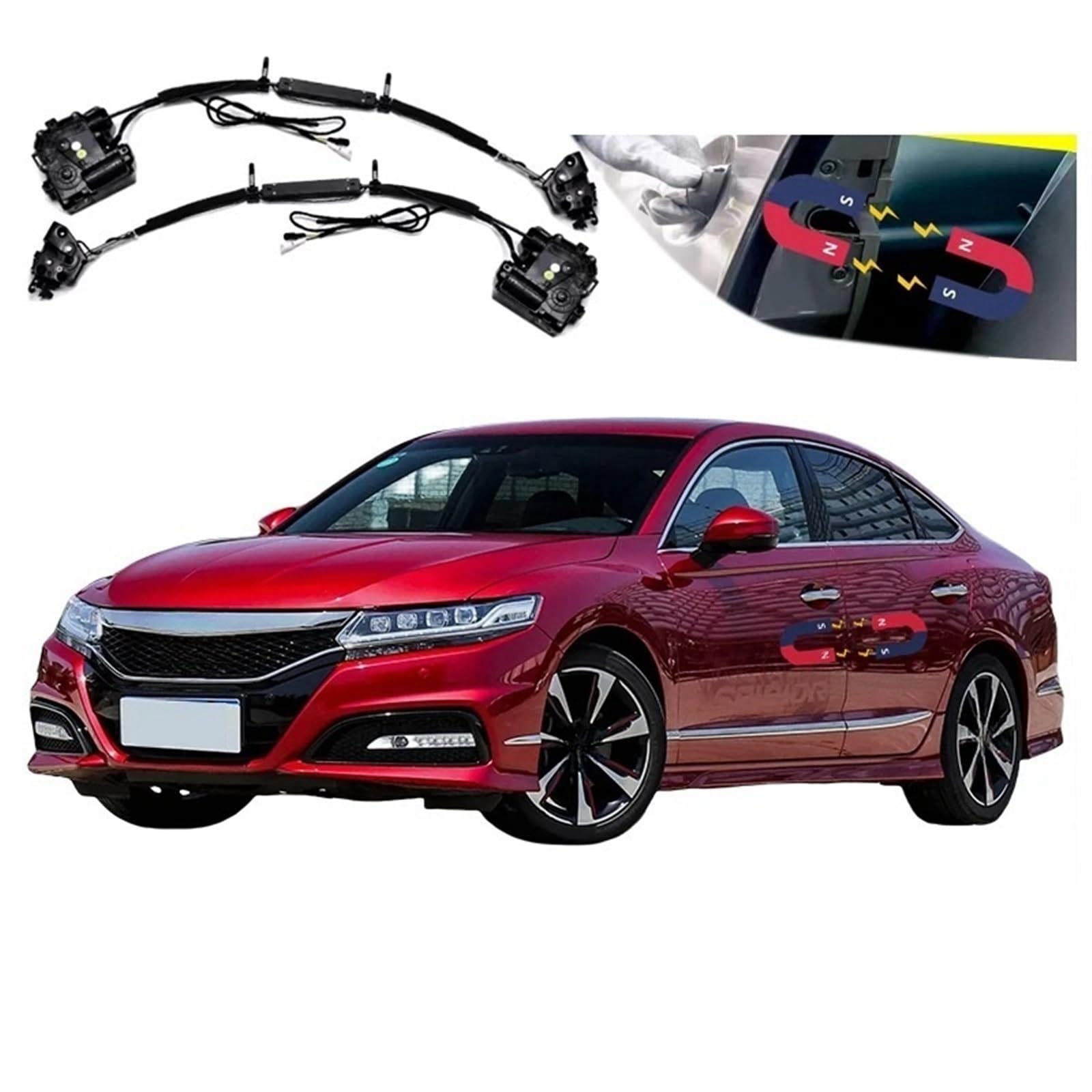 4 stücke Auto Soft-Close Türverriegelung Pass Lock Antrieb Elektrische Absorption Saug Stille Näher Kompatibel for Honda Spirior 2015 Auto Styling von JLPOCRBJ