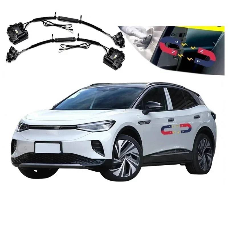 4 stücke Auto Soft Close Türverriegelung Pass Lock Antrieb Elektrische Absorption Saug Stille Näher Kompatibel for VW ID.4 CROZZ 2021-2024 von JLPOCRBJ