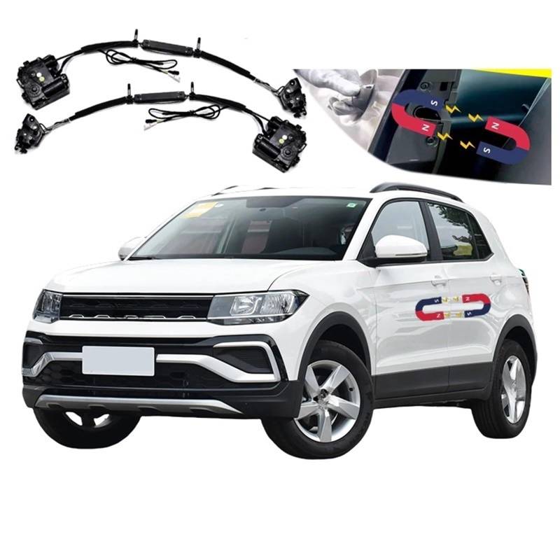 4 stücke Auto Soft-Close Türverriegelung Pass Lock Antrieb Elektrische Absorption Saug Stille Näher Kompatibel for VW T-cross 2020-2022 von JLPOCRBJ