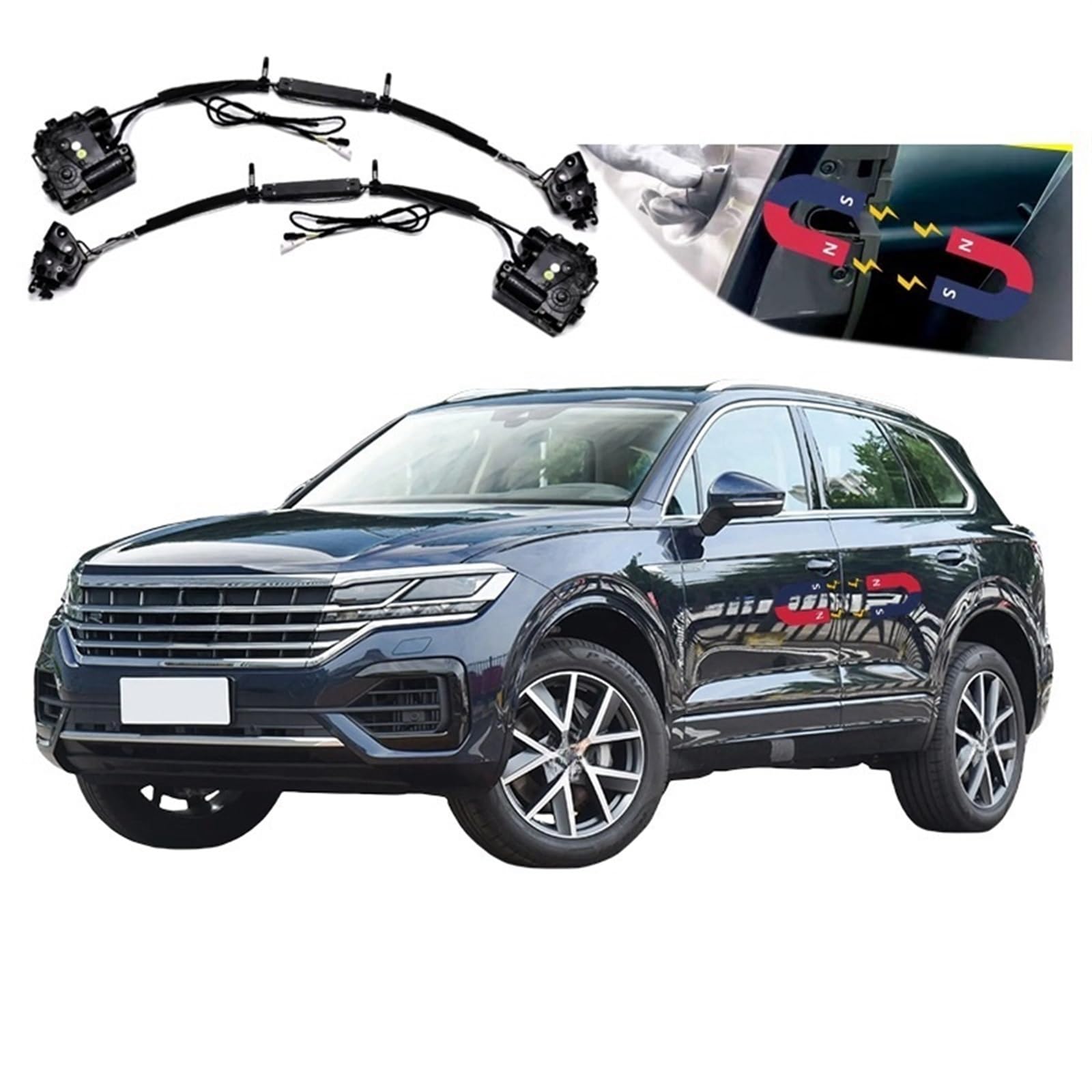 4 stücke Auto Soft-Close Türverriegelung Pass Lock Antrieb Elektrische Absorption Saug Stille Näher Kompatibel for VW Toureg 2011-2024 von JLPOCRBJ