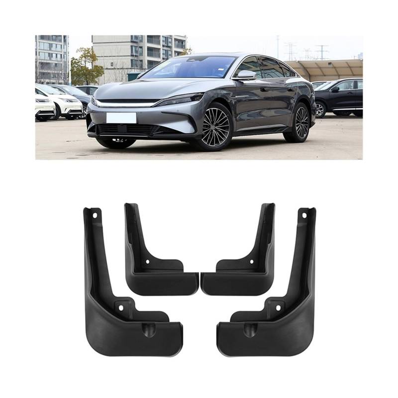 4PCS Auto Schlamm Flaps Splash Auto Styling Kompatibel for BYD HAN EV 2022 2023 ABS Schutz Kotflügel Schmutzfänger vorne Hinten Kotflügel Auto Zubehör von JLPOCRBJ