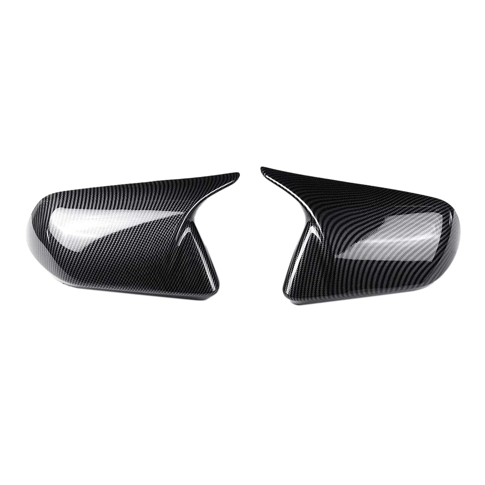 Auto ABS Carbon Faser Farbe Rückspiegel Abdeckung Shell Gehäuse Trim Kompatibel for Ford Mustang 2015-2020 von JLPOCRBJ