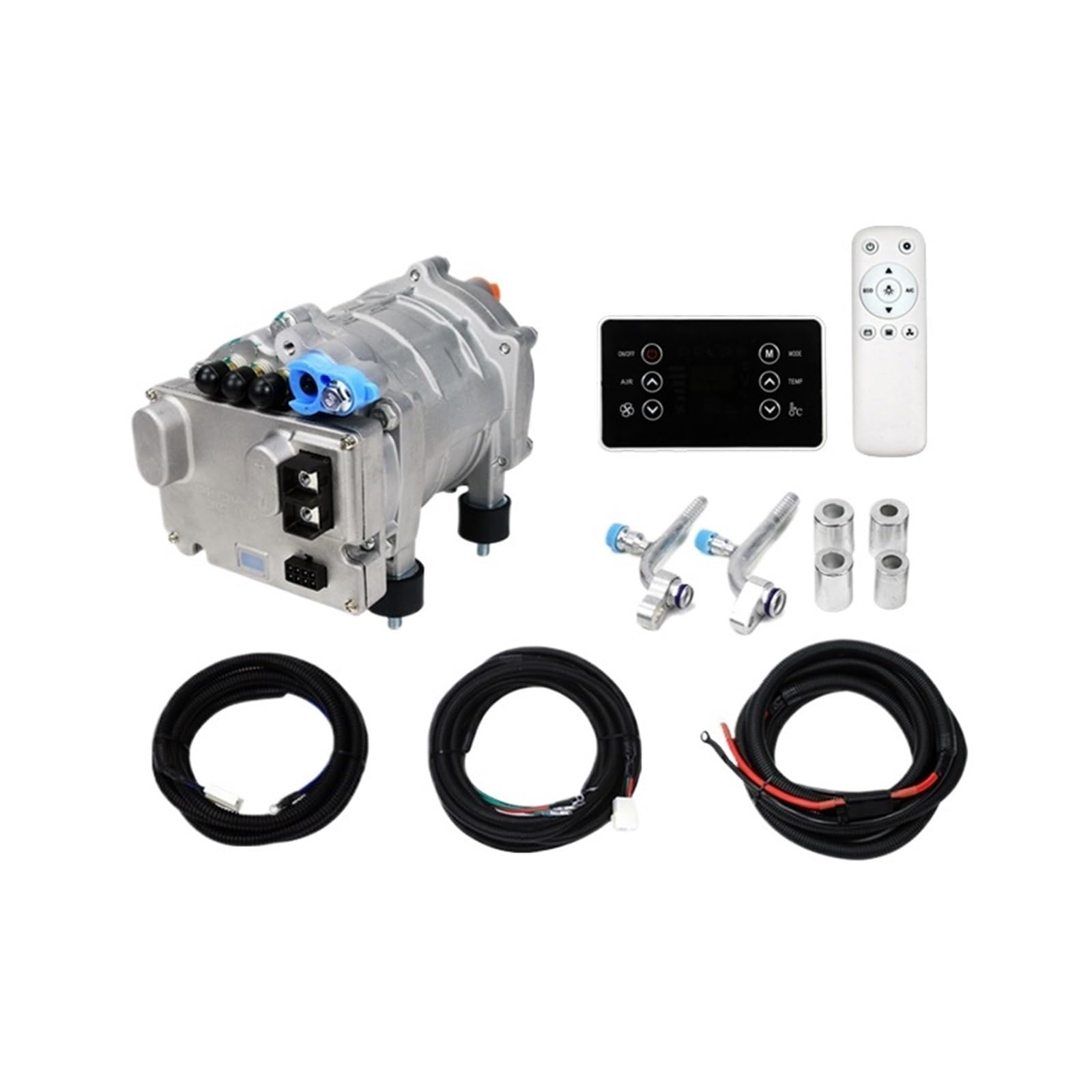 Auto-Elektro-Wechselrichter, energiesparender Kompressor 12 V/24 V, Wohnmobil, Wohnmobil, LKW, Traktor, neue Energieumwandlung, Parkklimaanlage(Set C 800W 12V) von JLPOCRBJ