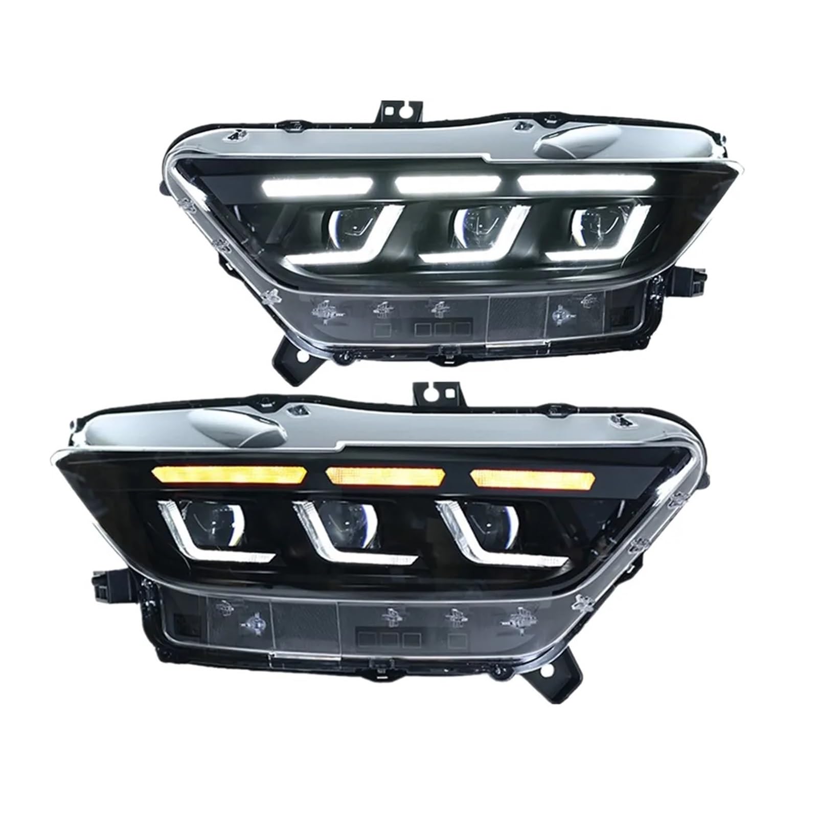 Auto-Frontleuchten Kompatibel for Mustang LED-Scheinwerfer 2015-2022 Scheinwerfer DRL Lichter Montage Automotive Zubehör(Style B) von JLPOCRBJ