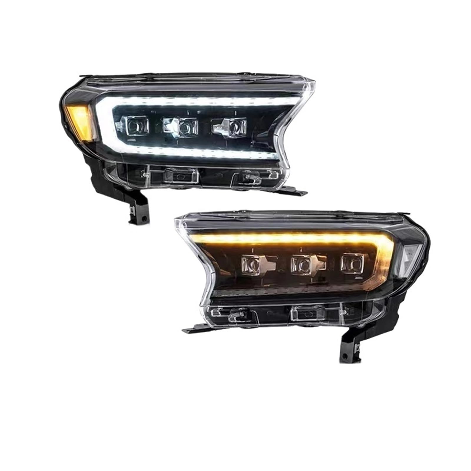 Auto-Frontlicht Kompatibel for Ford Ranger T6 2015-2021 LED-Scheinwerfer Montage Auto Autozubehör DRL Blinker Scheinwerfer von JLPOCRBJ