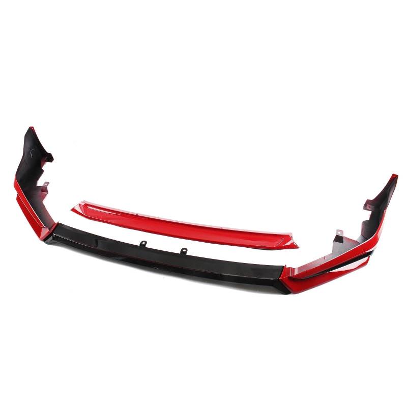 Auto Frontschürze Spoiler Lip Untere Flare Splitter Schutz Halterung Klinge Schutz Kompatibel mit Honda Civic 11th Gen 2022 2023 2024(Red) von JLPOCRBJ