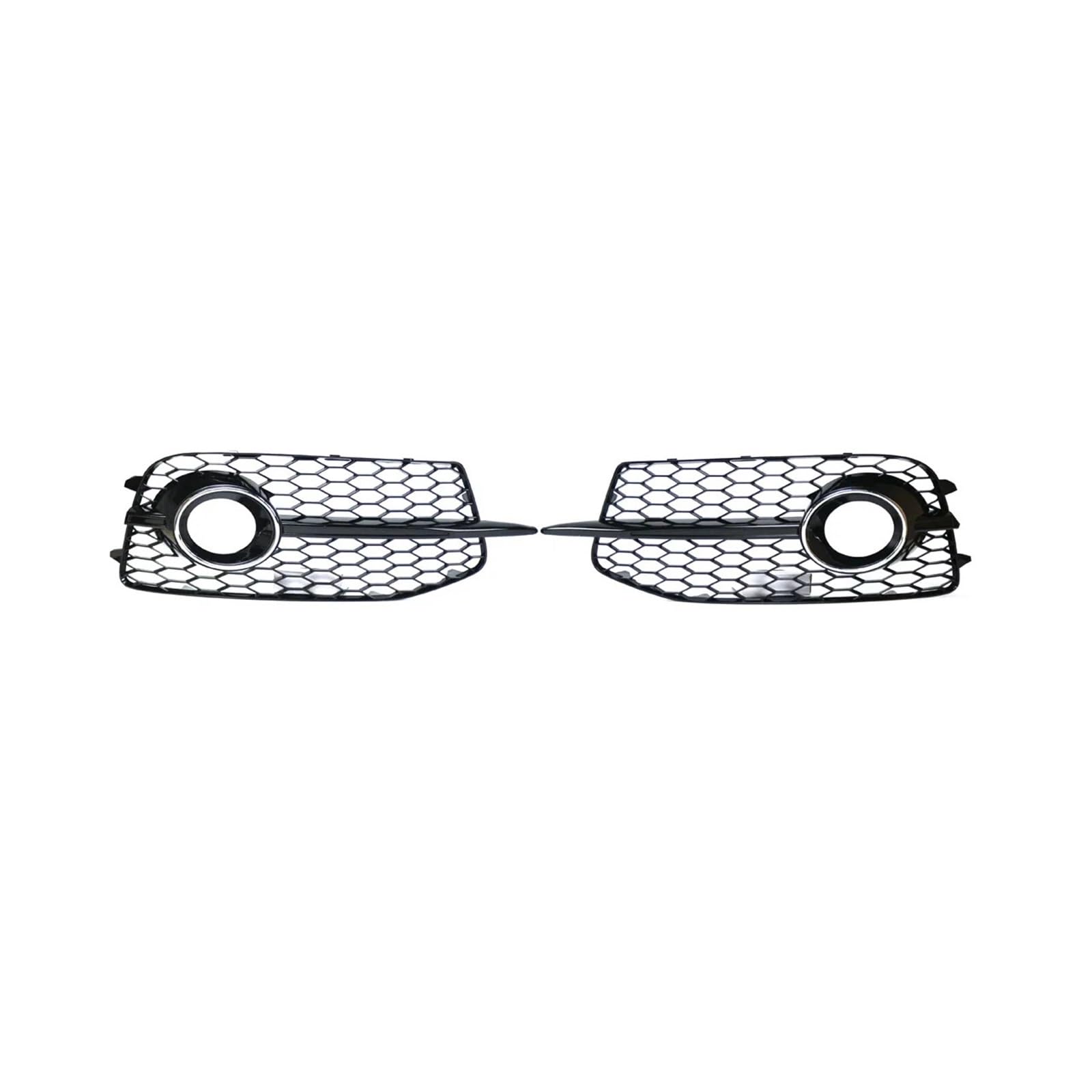 Auto-Frontstoßstange Nebelscheinwerfergitter HONEYCOMB HEX Nebelscheinwerfergitterabdeckung Kompatibel for Audi Q3 S-Linie 2012 2013 2014 8U0807681D 8U0807682D(Chrome Silver) von JLPOCRBJ