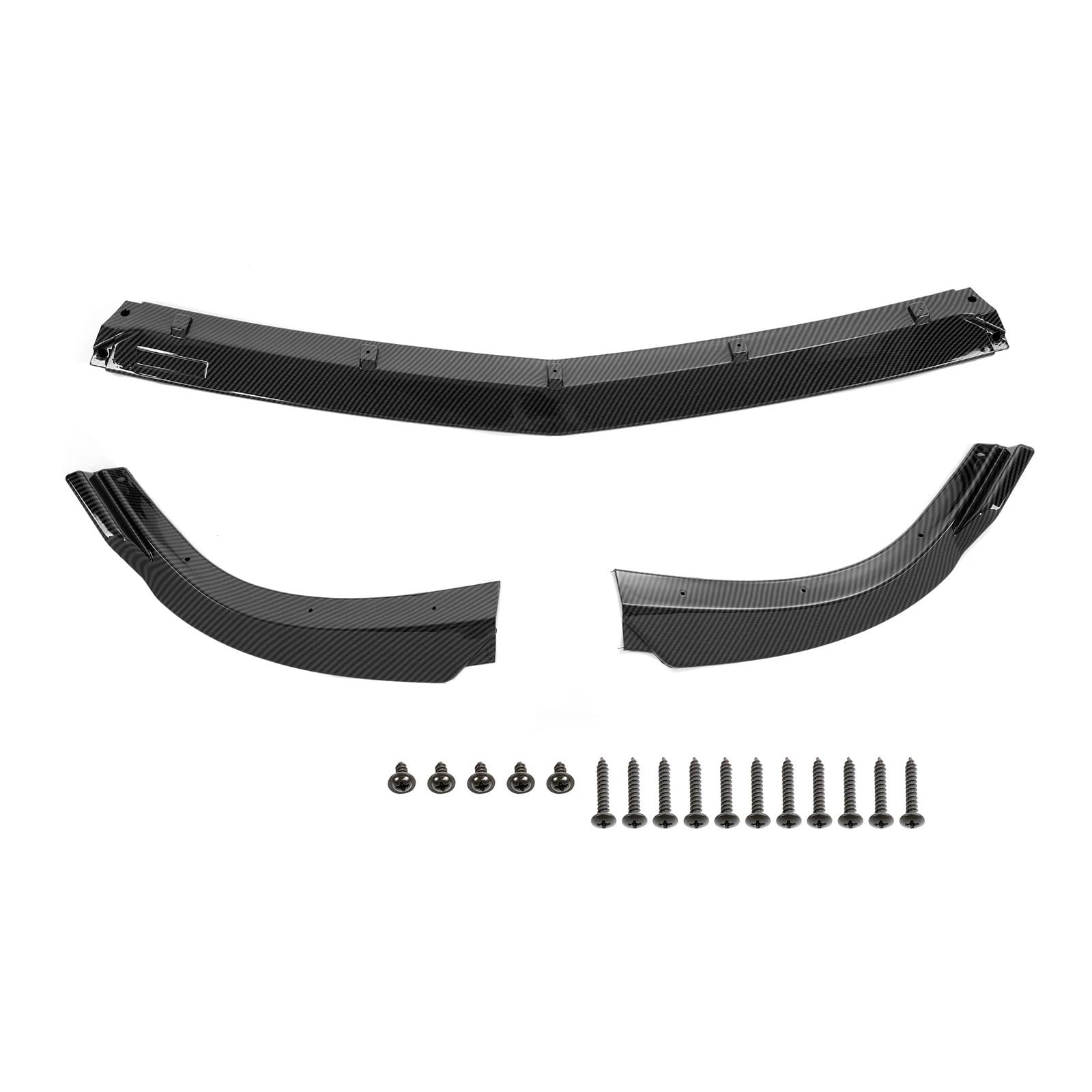 Auto-Frontstoßstangenlippe, kompatibel mit Mercedes-Benz W204 C200 C250 C300 Sport 2012–2014, Stoßstangenschutz, Diffusor, Spoiler, Splitterschutz(Carbon Fiber LOOK) von JLPOCRBJ