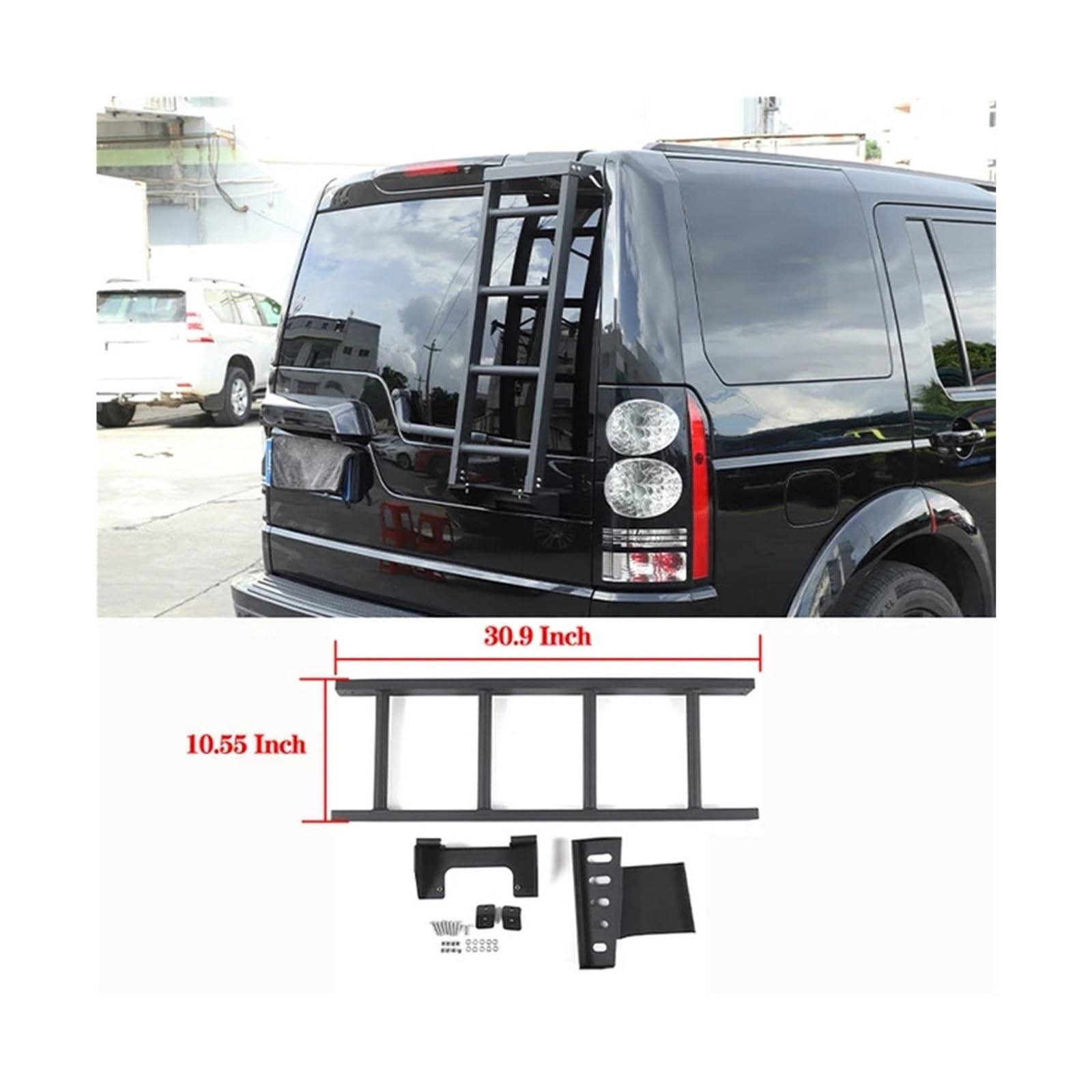 Auto-Hecktürleiter, kompatibel mit Land Rover Discovery 3/Discovery 4 2004–2016, Heckklappenleiter aus Aluminiumlegierung, Auto-Außenzubehör(A Rear door) von JLPOCRBJ