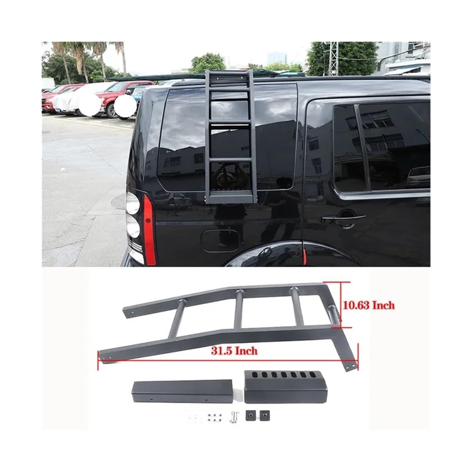 Auto-Hecktürleiter, kompatibel mit Land Rover Discovery 3/Discovery 4 2004–2016, Heckklappenleiter aus Aluminiumlegierung, Auto-Außenzubehör(Right door) von JLPOCRBJ