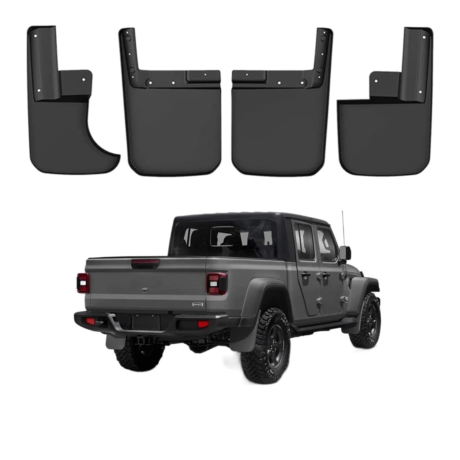 Auto Kotflügel Vorne Hinten Schmutzfänger Kotflügelschutz Kompatibel for Jeep Kompatibel for Wrangler JL Gladiator JT 2018-2023 Auto Spritzschutz(For JT) von JLPOCRBJ