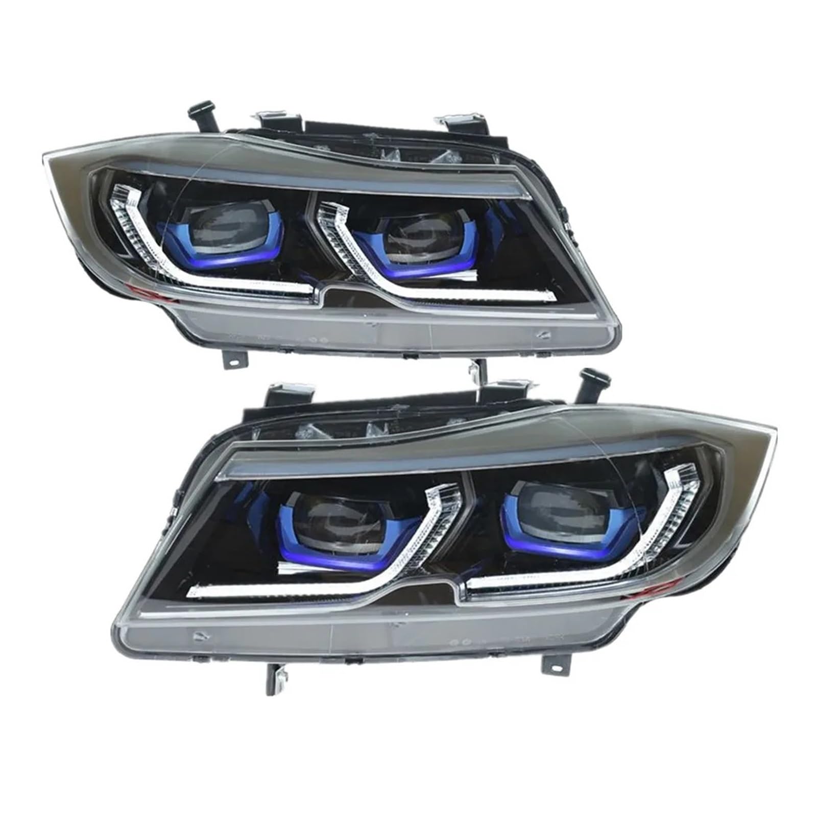 Auto-LED-Scheinwerfer, kompatibel mit BMW E90, Scheinwerferbaugruppe, 3er-Serie 2005–2012, 318i, 320i, 325i, Upgrade-Voll-LED-Frontleuchten, Zubehör(Style c) von JLPOCRBJ