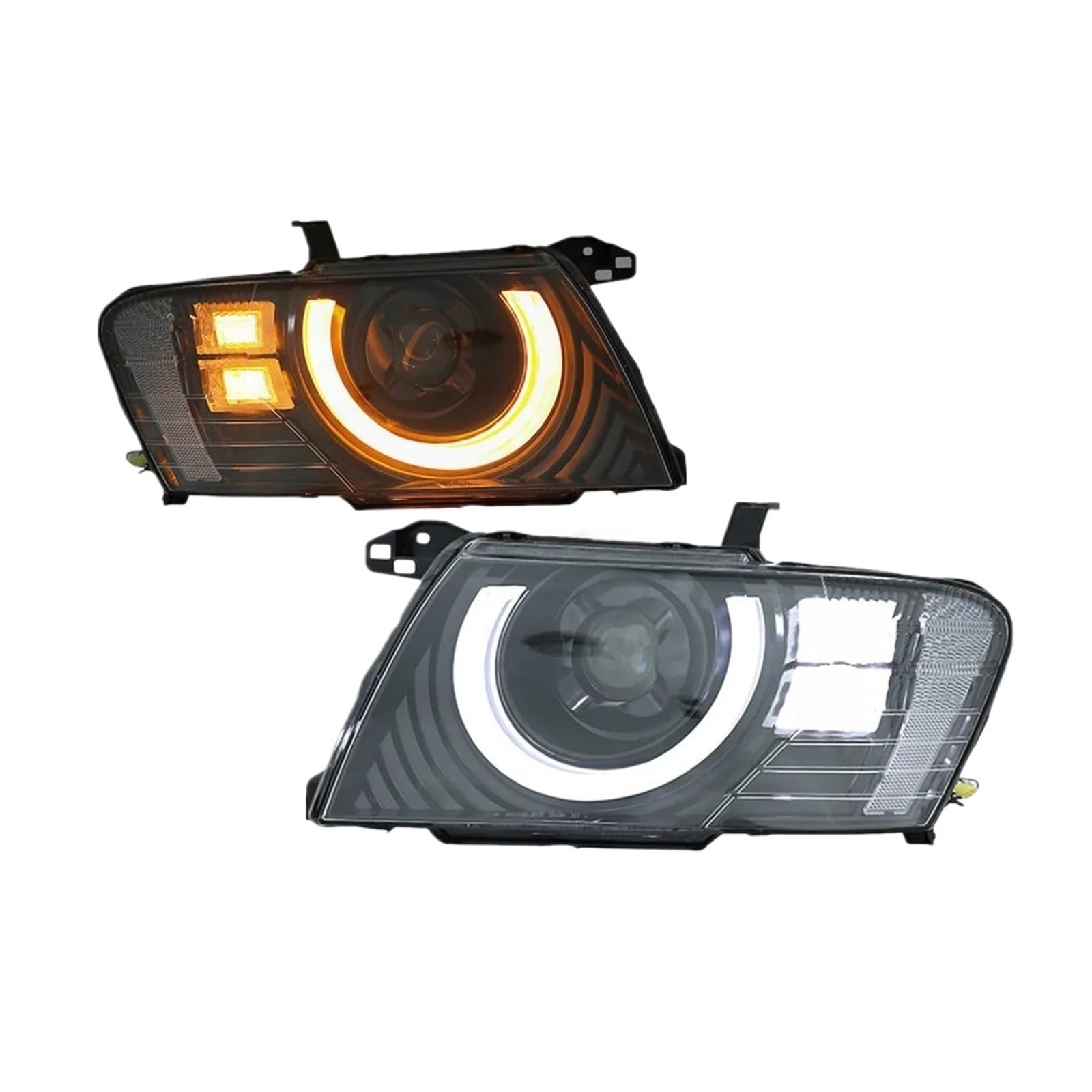 Auto-LED-Scheinwerfer, kompatibel mit Mitsubishi Pajero V73 2004–2011 und V75 V77, Zubehör, modifizierte Front-DRL-Blinker-Lichtbaugruppe von JLPOCRBJ