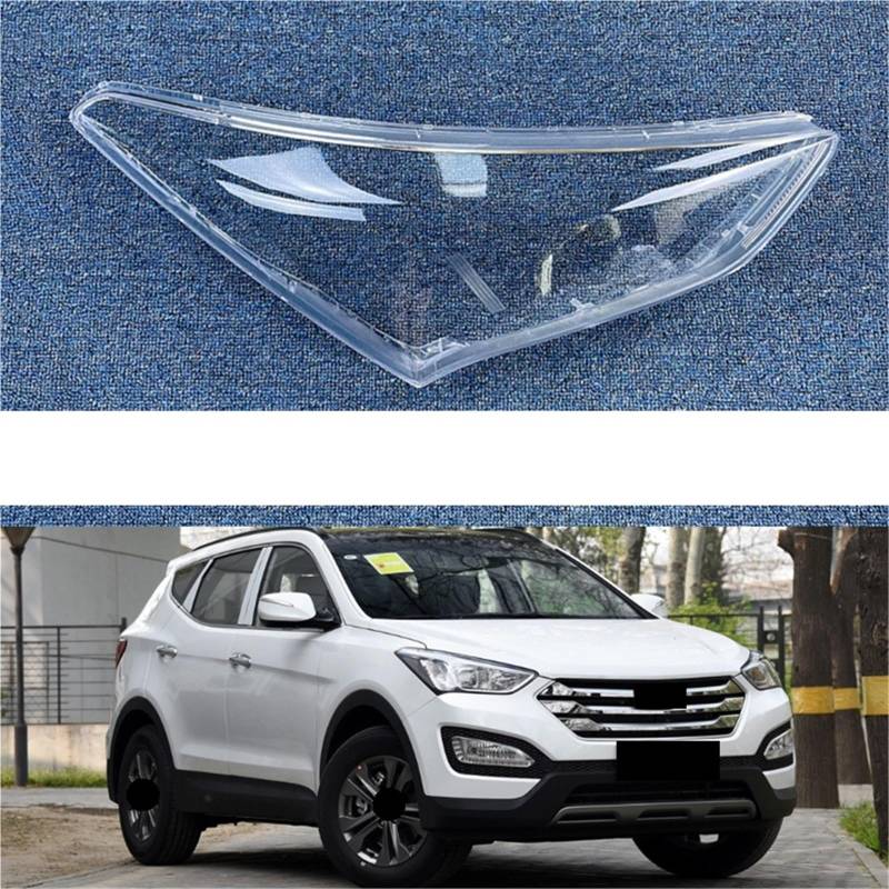 Auto-Lichtkappen, kompatibel for Hyundai Santa Fe IX45 (Übersee-Version) 2013–2017, Auto-Scheinwerferabdeckung, Lampenschirm, Lampengehäuse, Glaslinsenschale(Left) von JLPOCRBJ