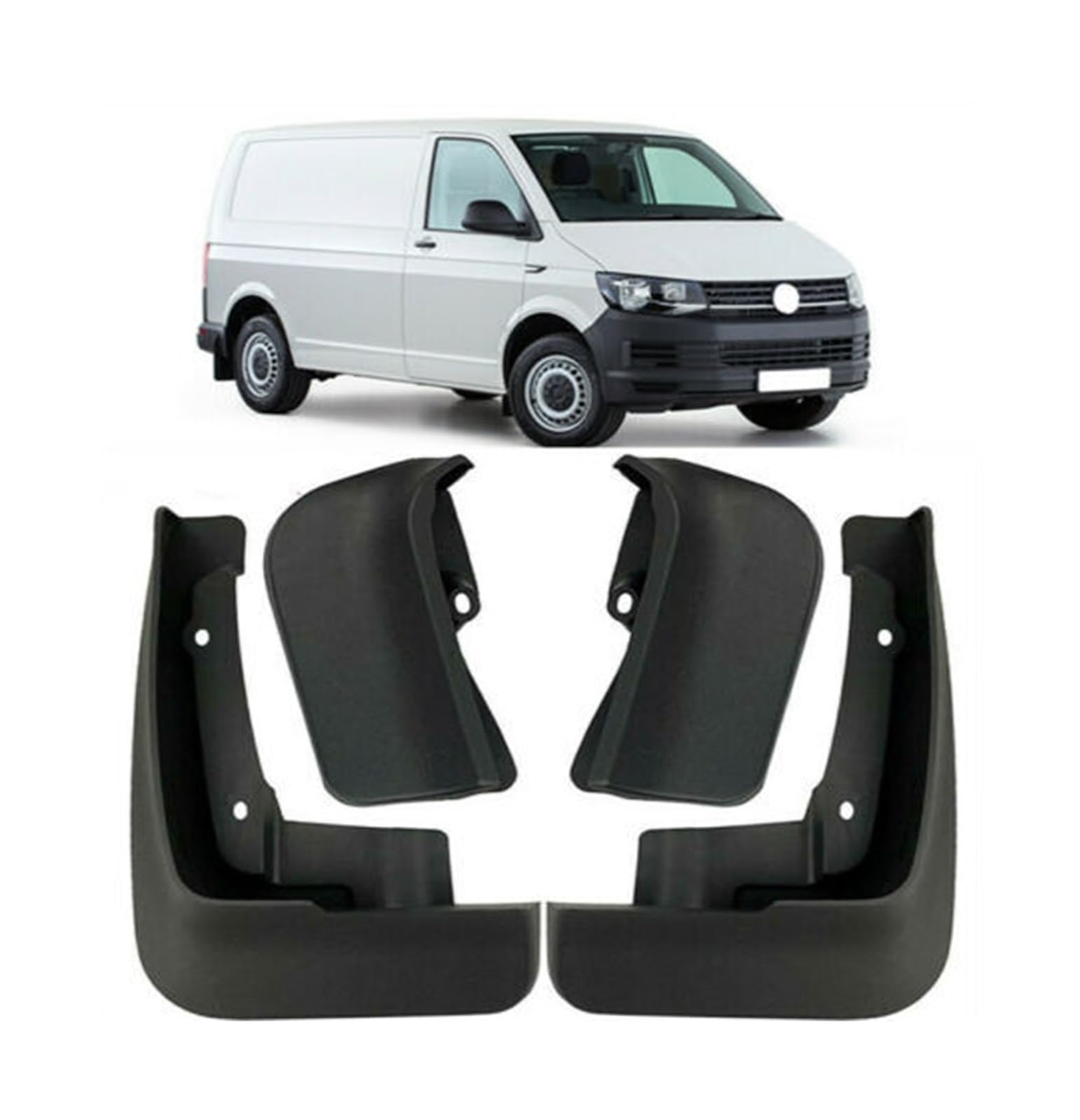 Auto-Schmutzfänger kompatibel for VW Transporter Caravelle Multivan T5 T6 2004~2019 2020 2021 Schmutzfänger Spritzschutz Kotflügel Kotflügel Stylings von JLPOCRBJ