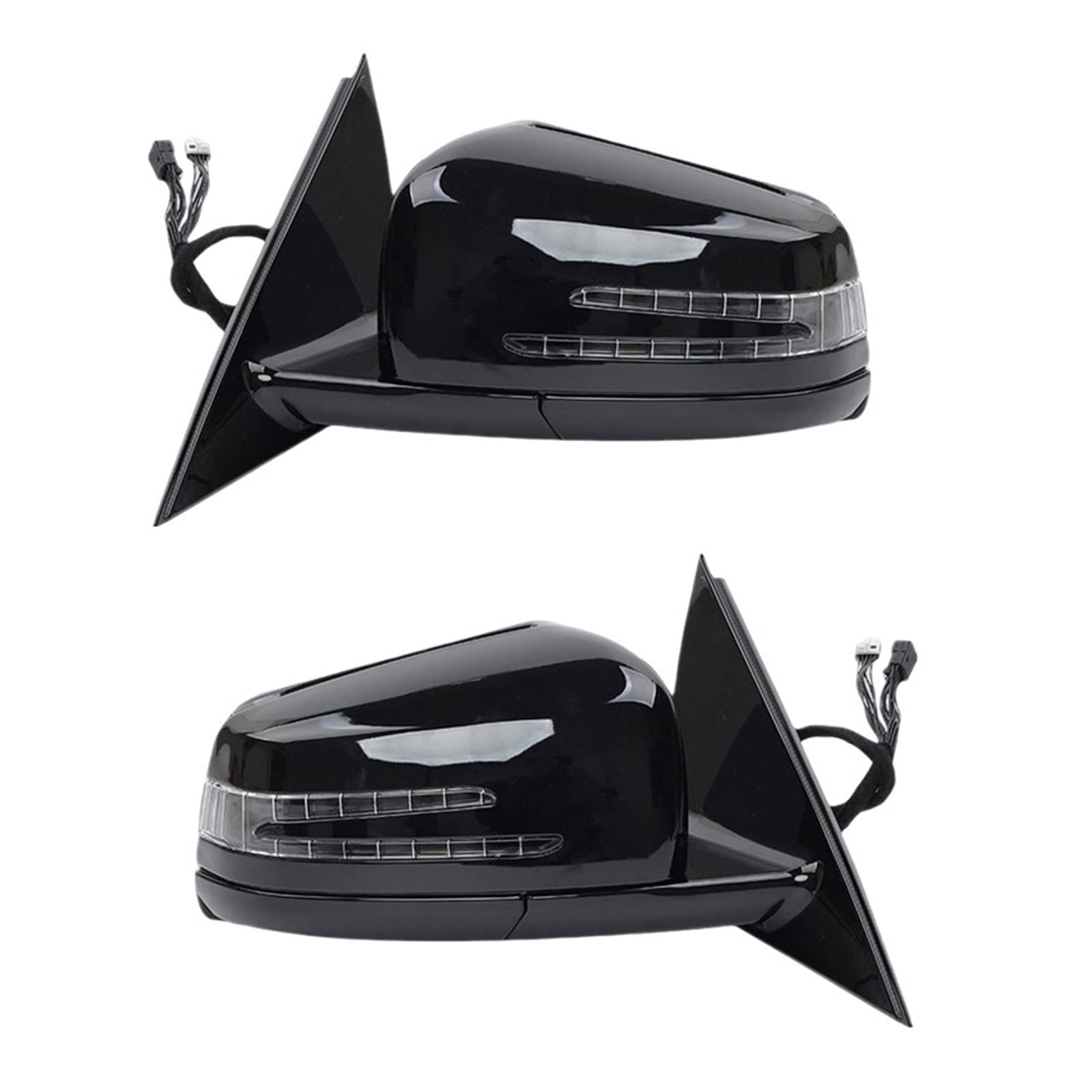 Auto-Seitentür-Rückspiegel, elektrisch, schwarz, weiß, kompatibel mit Mercedes Benz W221 S-Klasse S300 S350 S400 S63 2006 2007 2008–2013(Left and Right) von JLPOCRBJ