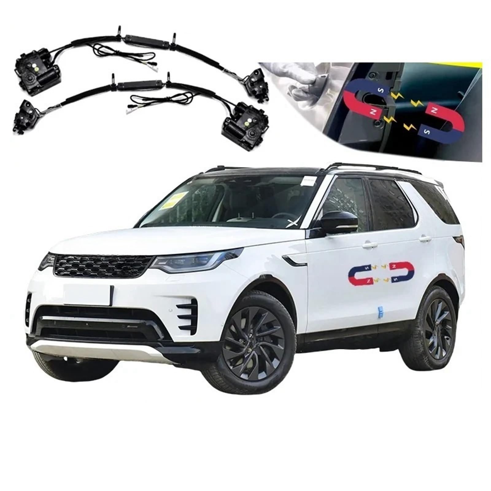 Auto Smart Elektrische Saugtür Umgerüstet Automatische Schlösser Soft Close Anti Pinch Kompatibel for Land Rover Discovery 5 2017-2024 Zubehör von JLPOCRBJ