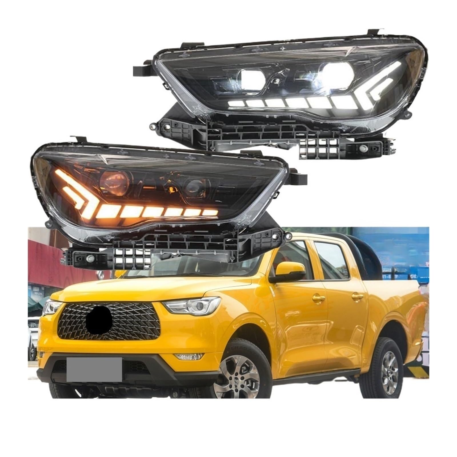 Auto Stoßstange Kompatibel for Haval Scheinwerfer Geatall Hover POER Scheinwerfer ALLE IN LED 2021~2023y Auto Zubehör Kopf Lampe Hover POER Nebel Lampe von JLPOCRBJ