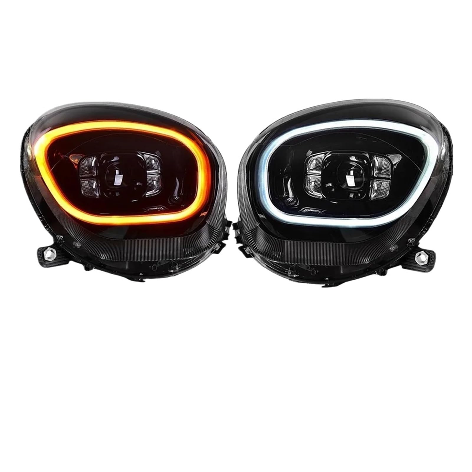 Auto-Styling-LED-Scheinwerfer, kompatibel mit BMW Mini R60 2010-2016, Zubehör, Cooper Countryman R60, modifizierte LED-Tagfahrlicht-Frontleuchten-Montage(Halogen) von JLPOCRBJ